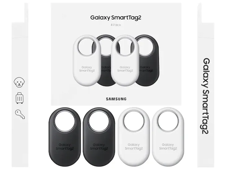 Samsung Galaxy SmartTag 2 EI-T5600 4 Per Pack 2x black+ white Item Finder