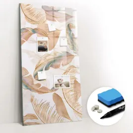magnesy-na-notatki-tablica-magnetyczna-gratisy-wzor-pior-ptakow-60x120-cm