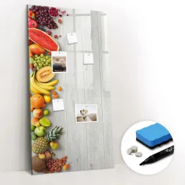 magnesy-tablica-magnetyczna-ozdobna-gabka-warzywa-na-drewnie-60x120-cm