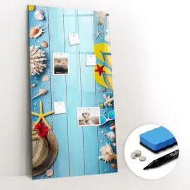 magnesy-tablica-magnetyczna-do-biura-gratisy-zestaw-plazowy-60x120-cm