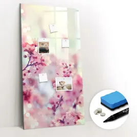 gratisy-tablica-magnetyczna-do-biura-magnesy-pisak-wiosenne-kwiaty-60x120