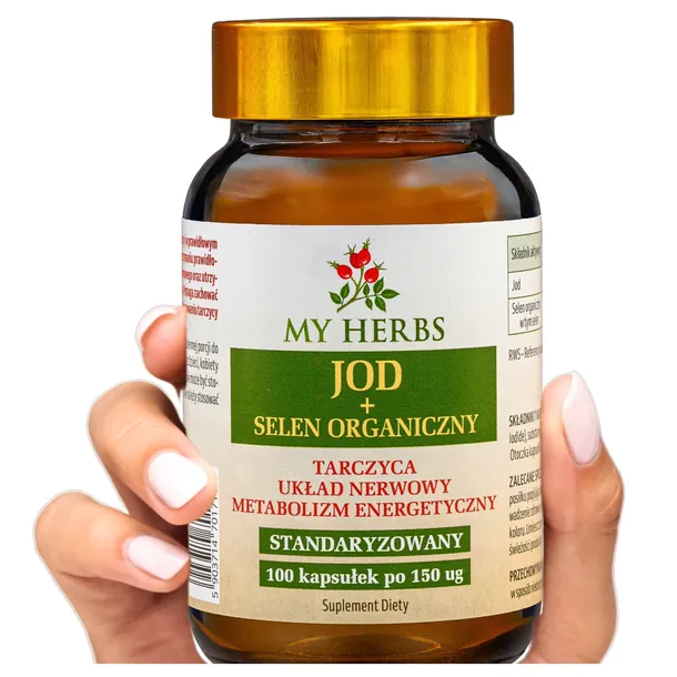 JOD ORGANICZNY + SELEN STANDARYZOWANY 100 KAPS SKÓRA WŁOSY TARCZYCA