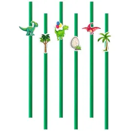 slomki-dino-party-zielony-195-cm-6-szt
