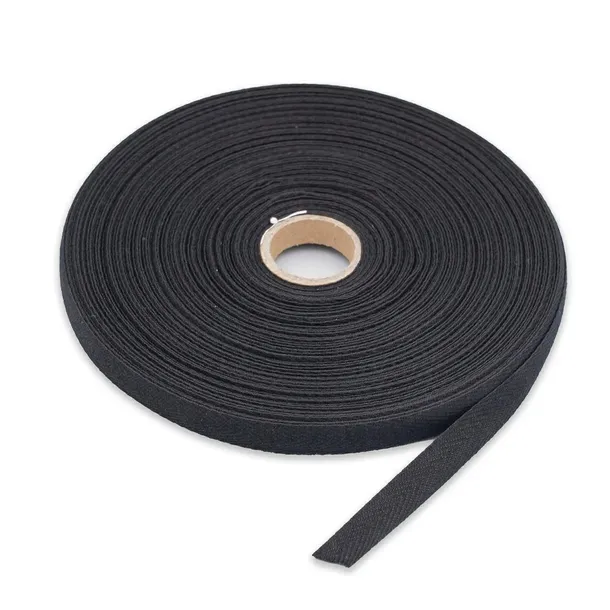Taśma bawełniana 10mm/50mb czarny k.0099