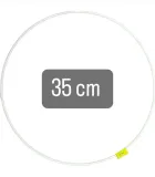 obrecz-lapacz-snow-35cm-biale