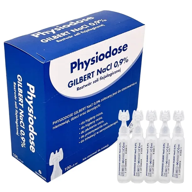 GILBERT NaCl Sól fizjologiczna 100 ampułek x 5 ml