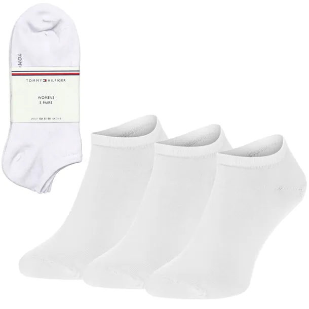 Skarpetki damskie Tommy Hilfiger białe bawełniane 35-38 3 pary