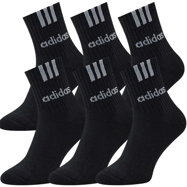 ADIDAS Skarpety MĘSKIE Długie Bawełna 40-42 6 PAR czarne