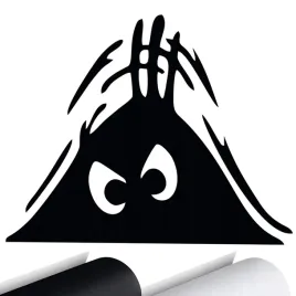naklejka-grafika-na-samochod-zderzak-ukryty-potworek-potwor-monster-12x15