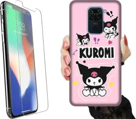 etui-na-telefon-xiaomi-redmi-note-9-wzory-anime-krolik-kuromi-szklo