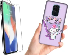 etui-na-telefon-xiaomi-redmi-note-9-wzory-anime-krolik-kuromi-szklo