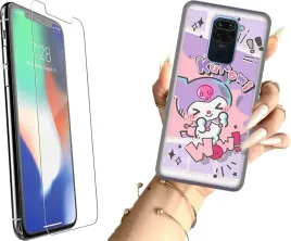 etui-na-telefon-xiaomi-redmi-note-9-wzory-anime-krolik-kuromi-szklo