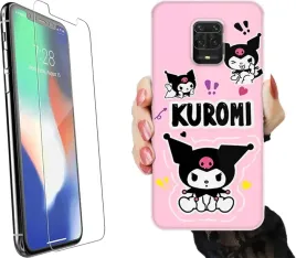 etui-na-telefon-xiaomi-redmi-note-9s-wzory-anime-krolik-kuromi-szklo