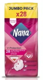 podpaski-higieniczne-ze-skrzydelkami-nana-v-protection-ultra-plus-28szt