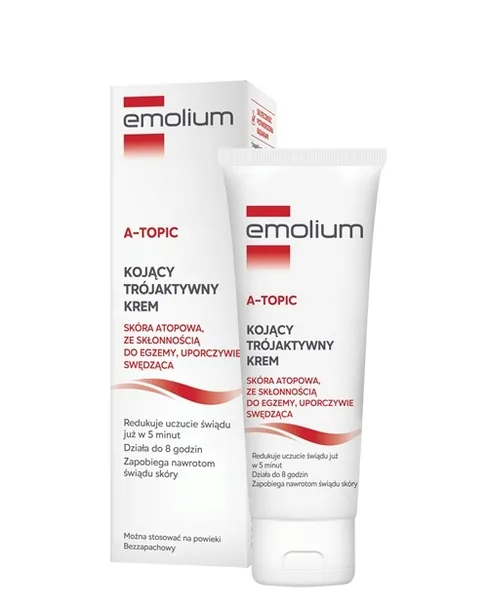 EMOLIUM A-TOPIC Kojący Trójaktywny Krem Skóra Atopowa - 75ml