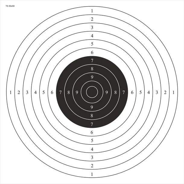 Tarcze strzeleckie do Psp 50x50 cm 50 szt pistolet