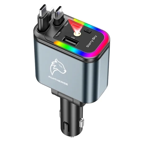 SZYBKA ŁADOWARKA KABEL 5w1 USB-C LIGHTNING USB QC QUICK CHARGE 120W RGB