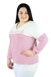 bluza-w-paski-the-weekend-bialo-fuksjowa-uni