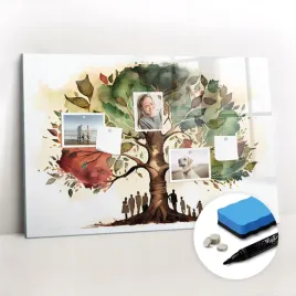 tablica-magnetyczna-gratisy-bez-ram-markery-magnesy-drzewo-rodzinne-90x60