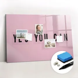 magnesy-marker-gabka-tablica-magnetyczna-szklana-gratisy-yes-you-can-90x60