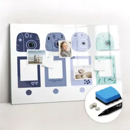 magnesy-bez-ram-tablica-magnetyczna-gratisy-ramki-polaroidowe-90x60-cm