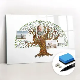 magnesy-tablica-magnetyczna-do-biura-bez-ram-gratisy-drzewo-korzenie-90x60