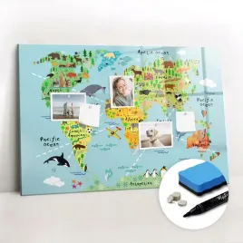 tablica-magnetyczna-edukacyjna-gabka-mapa-swiata-ze-zwierzetami-90x60-cm