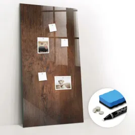 tablica-magnetyczna-edukacyjna-do-biura-nad-biurko-ciemne-drewno-60x120-cm