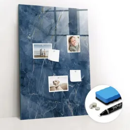 pisaki-tablica-magnetyczna-zestaw-gratisy-dekoracyjny-marmur-60x90-cm