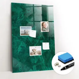 tablica-magnetyczna-do-domu-pisaki-gratisy-szmaragdowy-blok-60x90-cm