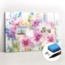 tablica-magnetyczna-do-biura-magnesy-bezramowa-kwiaty-malowane-60x40-cm-cm