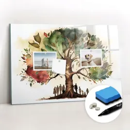 tablica-magnetyczna-do-domu-magnesy-bezramowa-drzewo-rodzinne-60x40-cm