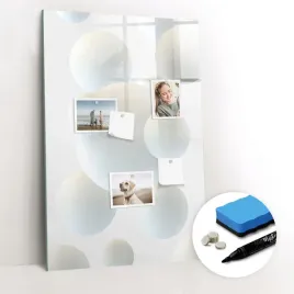 magnesy-tablica-magnetyczna-do-biura-bez-ram-gratisy-abstrakcja-pilki-60x90