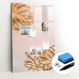gratisy-tablica-magnetyczna-do-biura-markery-magnesy-liscie-zolte-60x90-cm