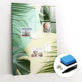 tablica-magnetyczna-edukacyjna-do-biura-magnesy-monstera-tropikalna-60x90