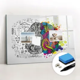 magnesy-na-notatki-tablica-magnetyczna-gratisy-abstrakcja-mozg-60x40-cm