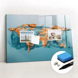 bez-ram-tablica-magnetyczna-gratisy-pisaki-gabka-abstrakcja-mapa-swiata