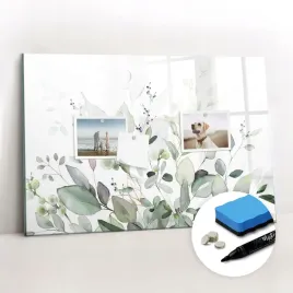 do-domu-magnesy-tablica-magnetyczna-suchoscieralna-rosliny-liscie-60x40-cm