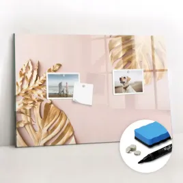 pisaki-gratisy-tablica-magnetyczna-gabka-zolte-liscie-tropikalne-60x40