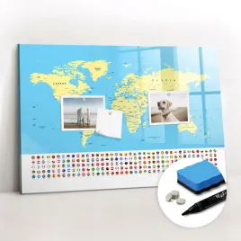 edukacyjna-tablica-magnetyczna-zestaw-gratis-klasyczna-mapa-swiata-60x40-cm