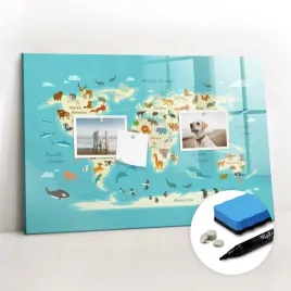 bez-ram-tablica-magnetyczna-magnesy-do-domu-gratisy-mapa-swiata-zwierzat