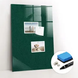 magnesy-gabka-pisak-tablica-magnetyczna-gratis-wzor-lisci-linie-40x60-cm