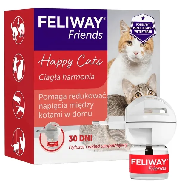 Feromony dla kota Ceva Feliway Friends komplet dyfuzor + wkład 48ml