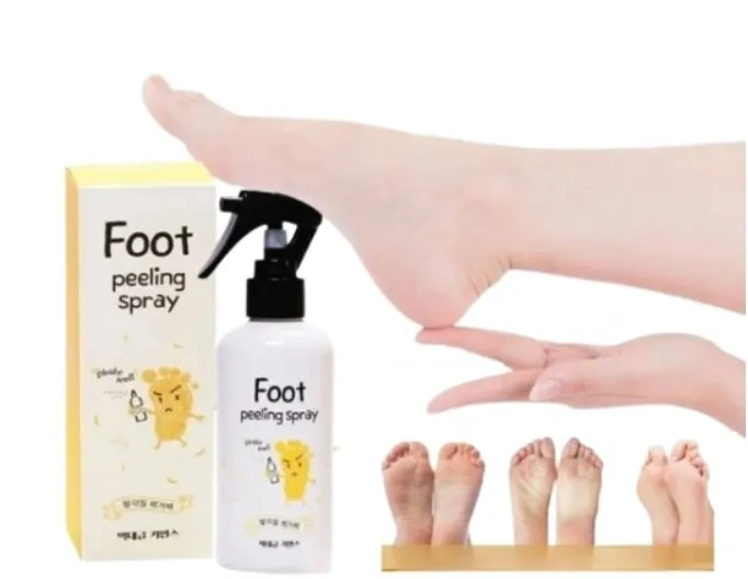 PEELING w spray-u do stóp pielęgnacji zmiękczania złuszczania OUHOE 200 ml