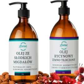 lavens-olej-rycynowy-zimnotloczony-1l-olej-migdalowy-1l-szklane-butelki