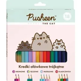 kredki-olowkowe-trojkatne-18-kolorow-pusheen