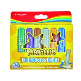 farby-plakatowe-w-sztyfcie-keyroad-6-kolorow-metalicznych