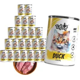mokra-karma-dla-kota-tuftuf-puszka-mielonka-z-kaczka-zestaw-24x400g