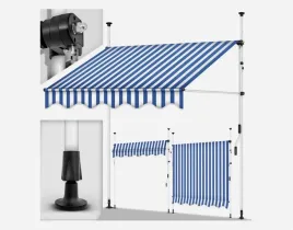 tillvex-markiza-balkonowa-200-cm-niebiesko-biala-bez-wiercenia-regulowana