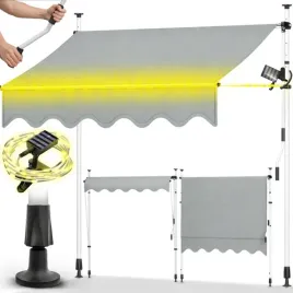 markiza-balkonowa-tillvex-350-cm-jasnoszara-bez-wiercenia-z-led